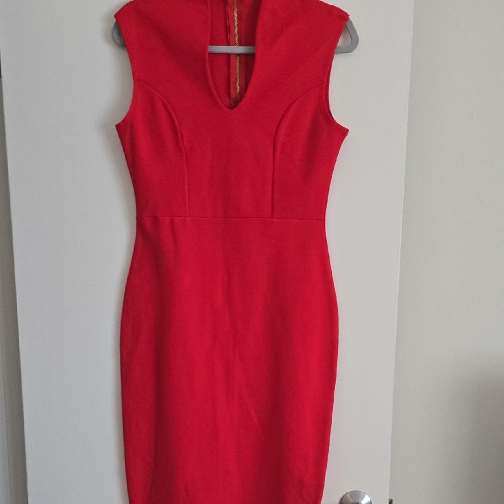 Elegant Red Sleeveless Dress